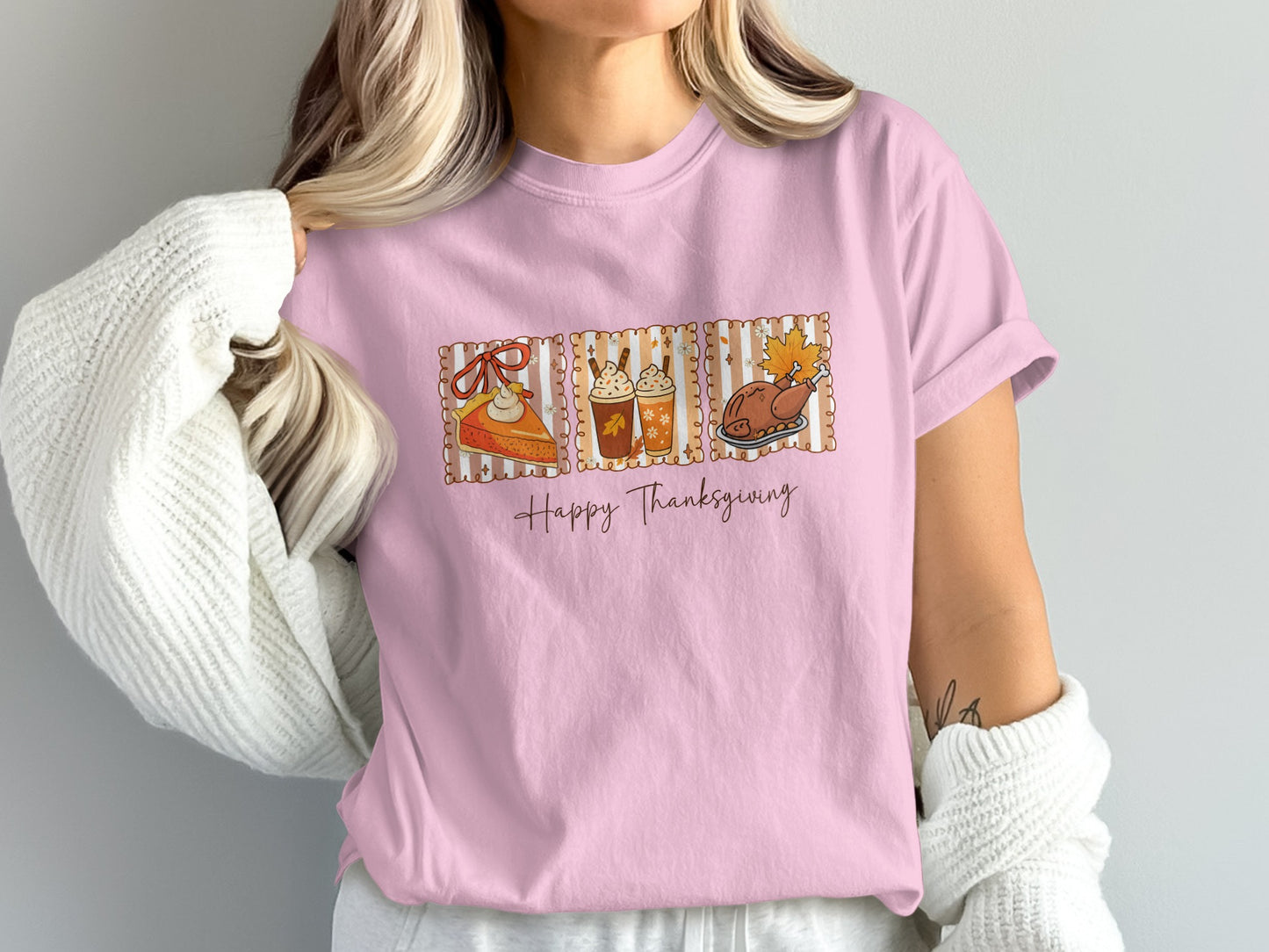 Happy Thanksgiving Tee with Festive Graphics
