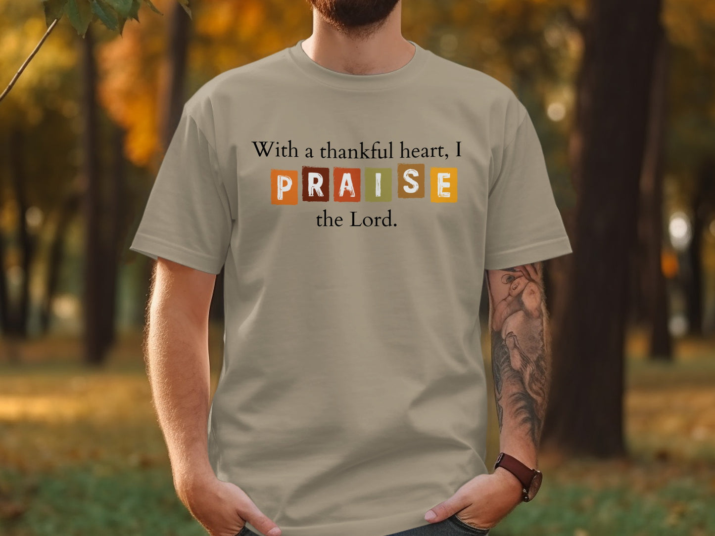 With a Thankful Heart I Praise the Lord T-shirt