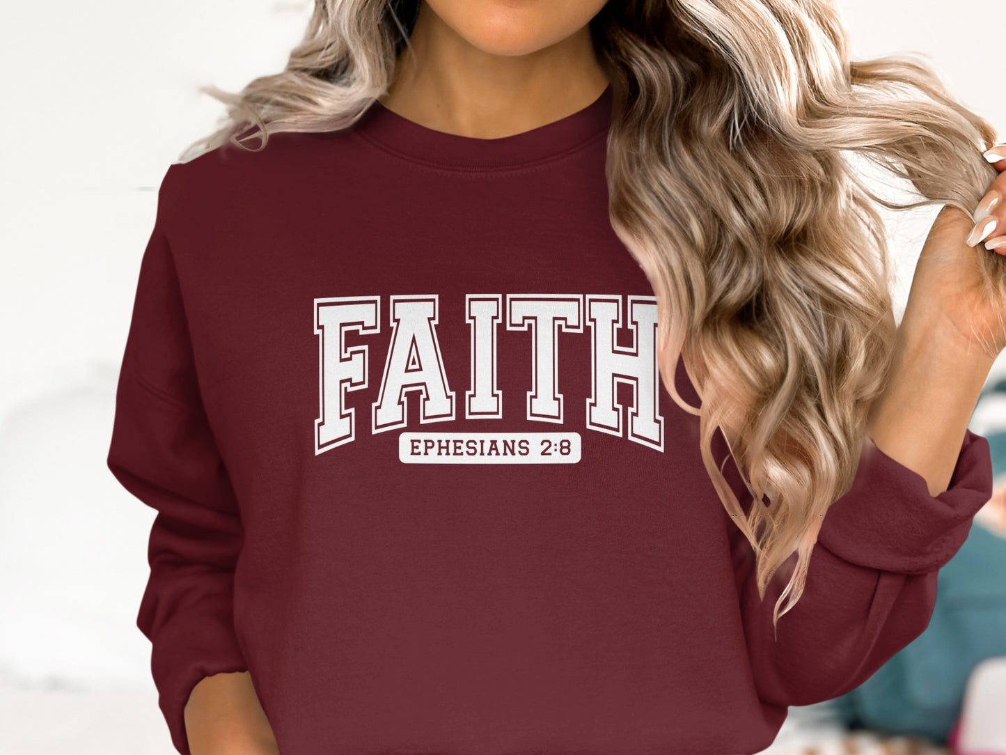 Faith Ephesians 2:8 sweatshirts for daily wear