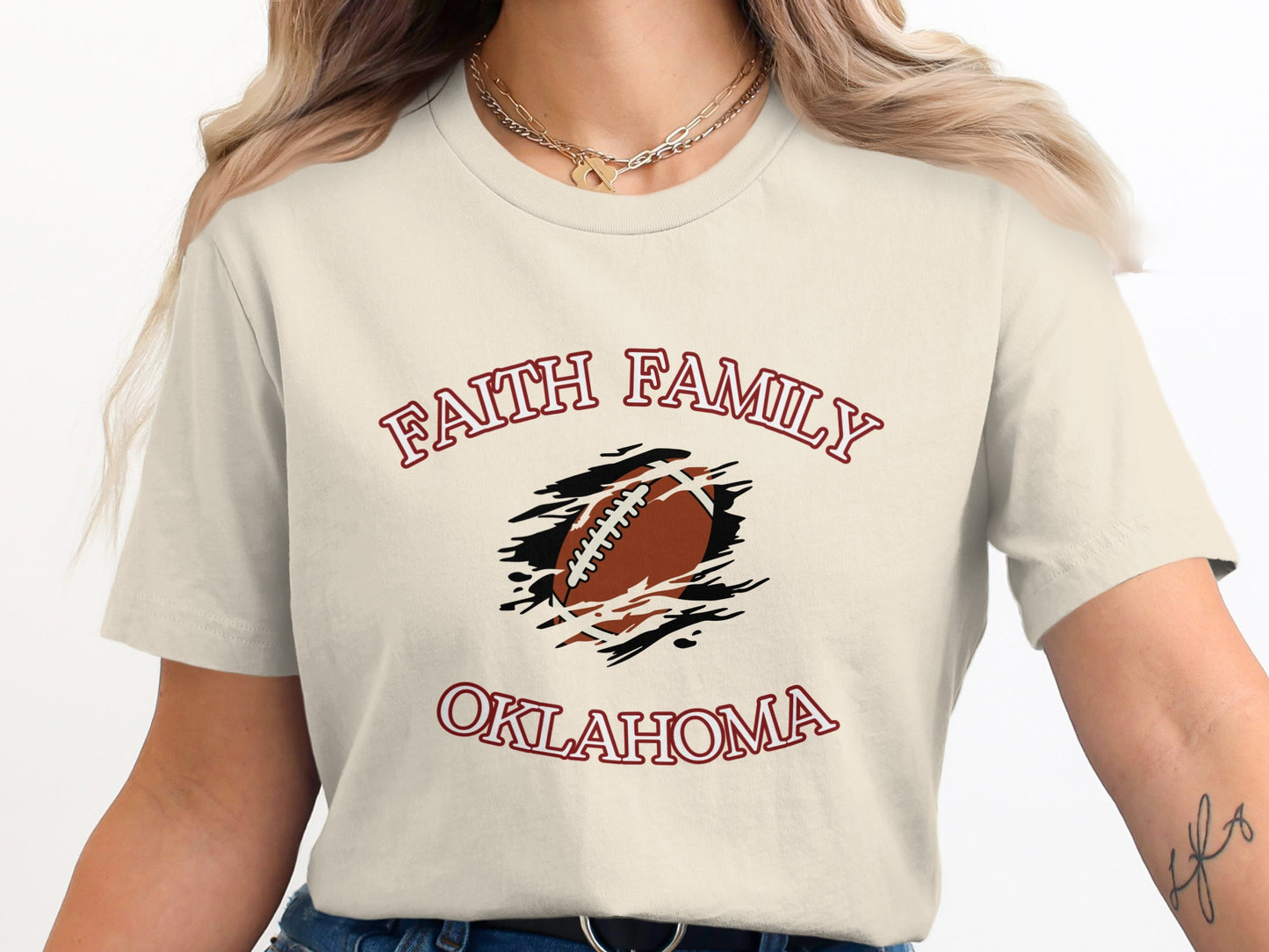Faith Family Oklahoma Football Graphic Tee