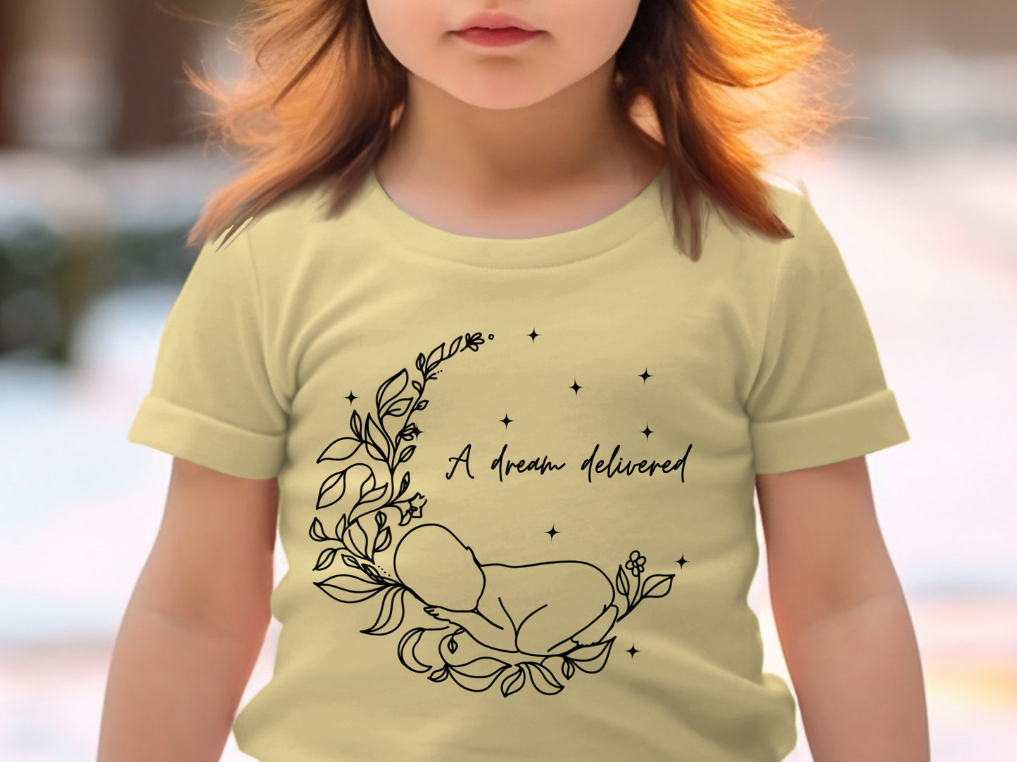 A dream delivered design on cozy toddler t-shirt product