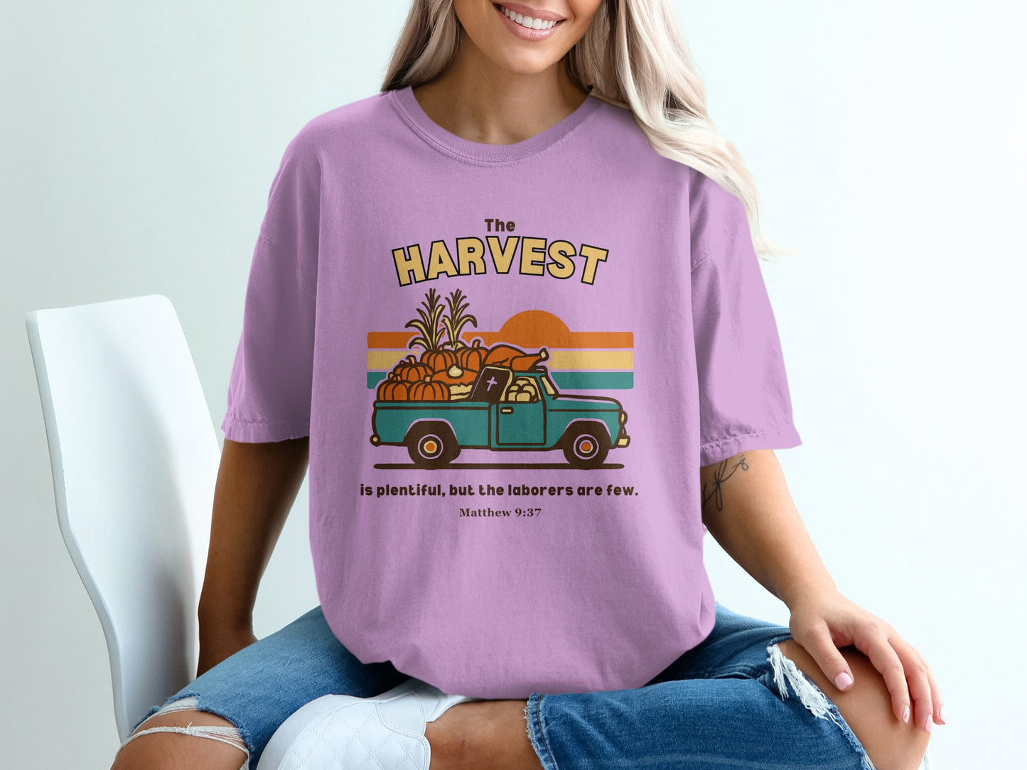 The Harvest Matthew 9:37 Inspirational Graphic Tee