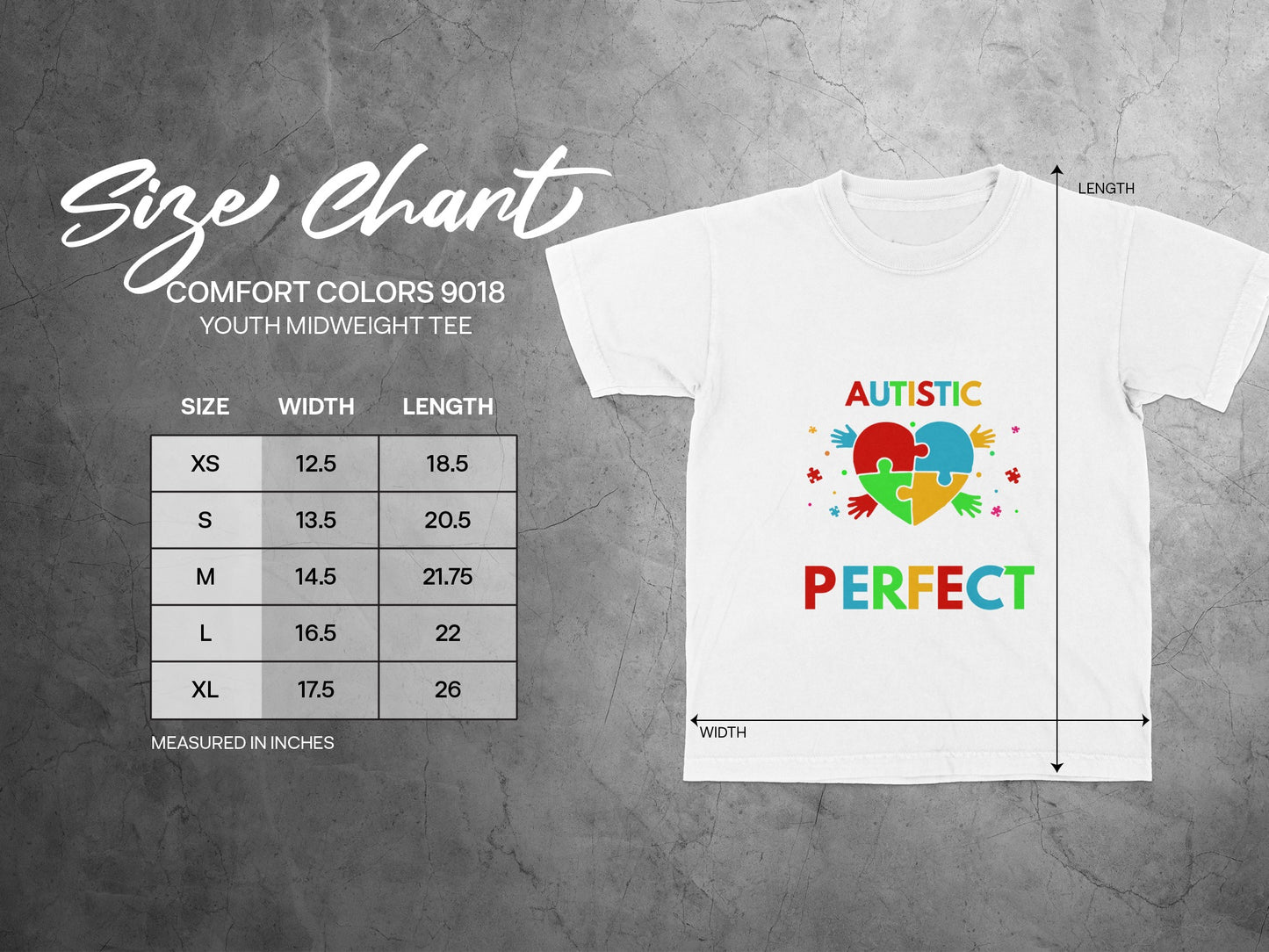 Autistic Perfect Graphic Youth Midweight Tee