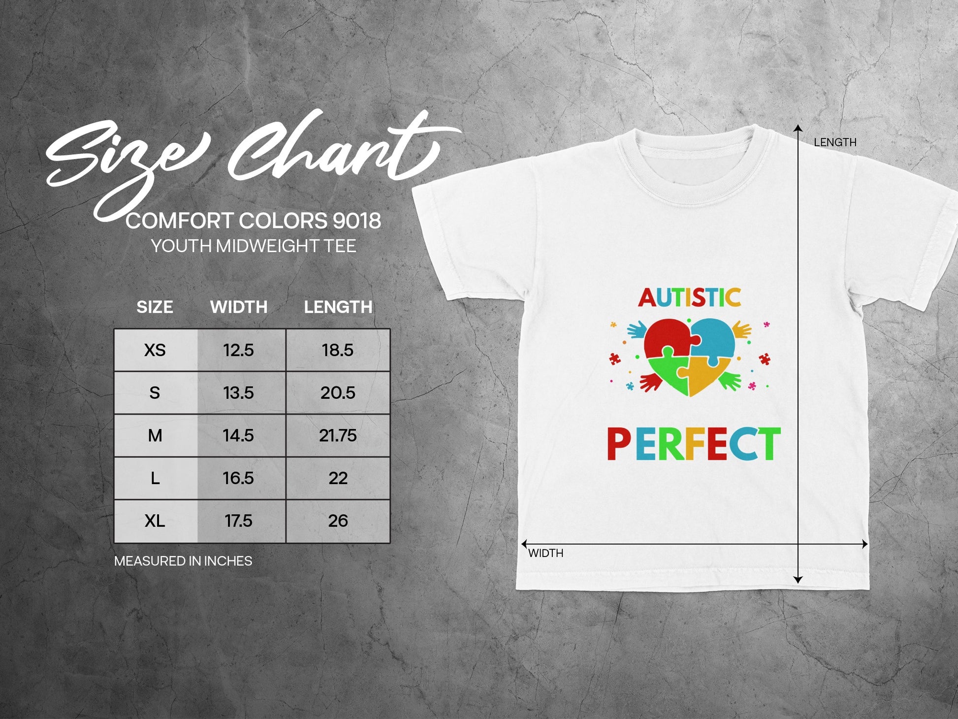 Autistic Perfect Graphic Youth Midweight Tee