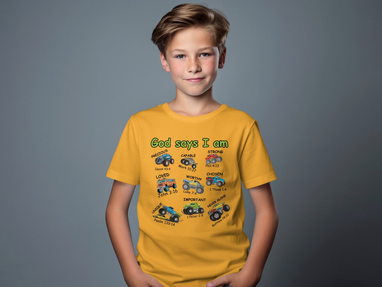 God Says I Am Children's T-Shirt Encouraging Quotes