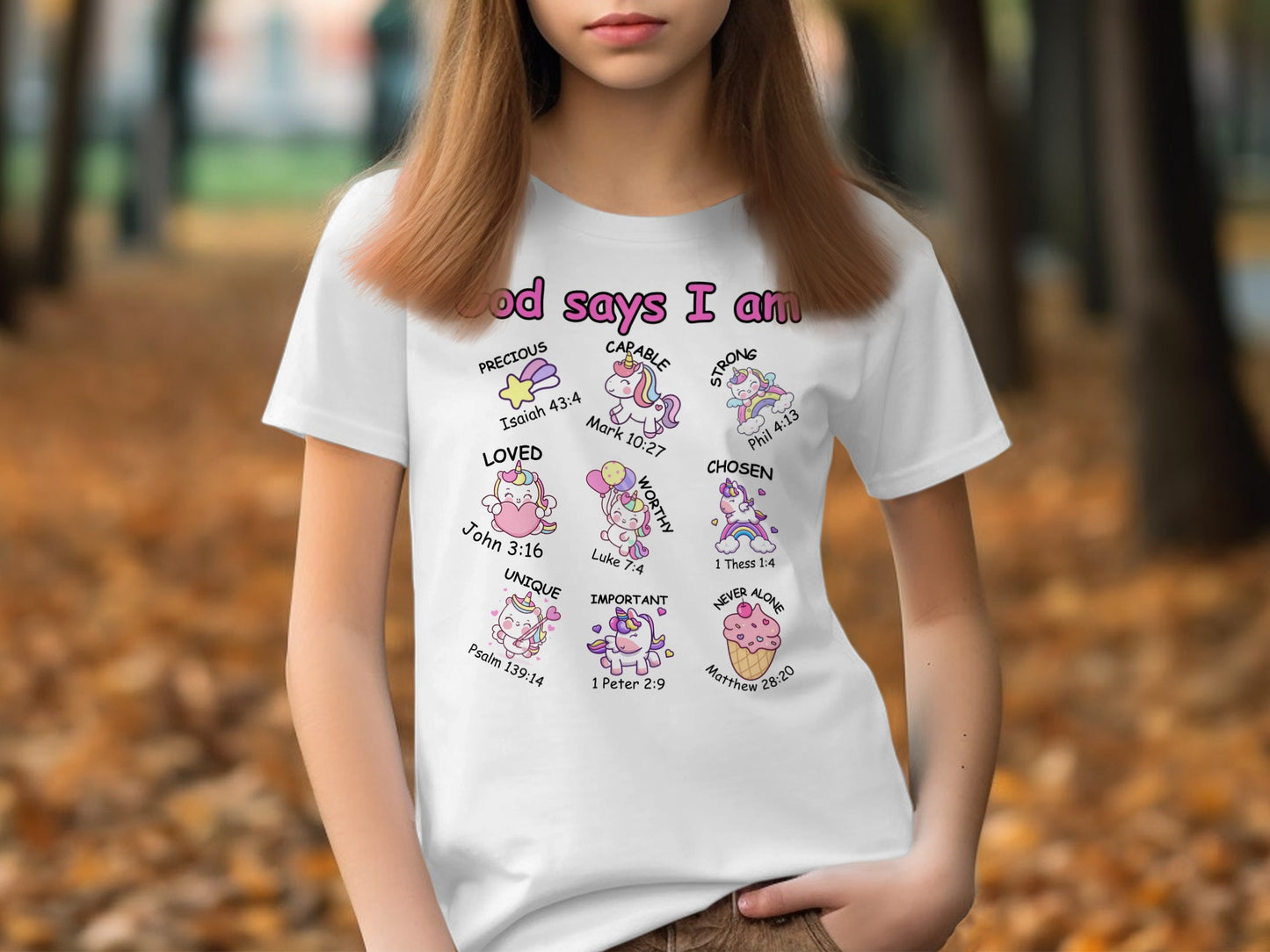 Whimsical God Says I Am Character Illustration Shirt