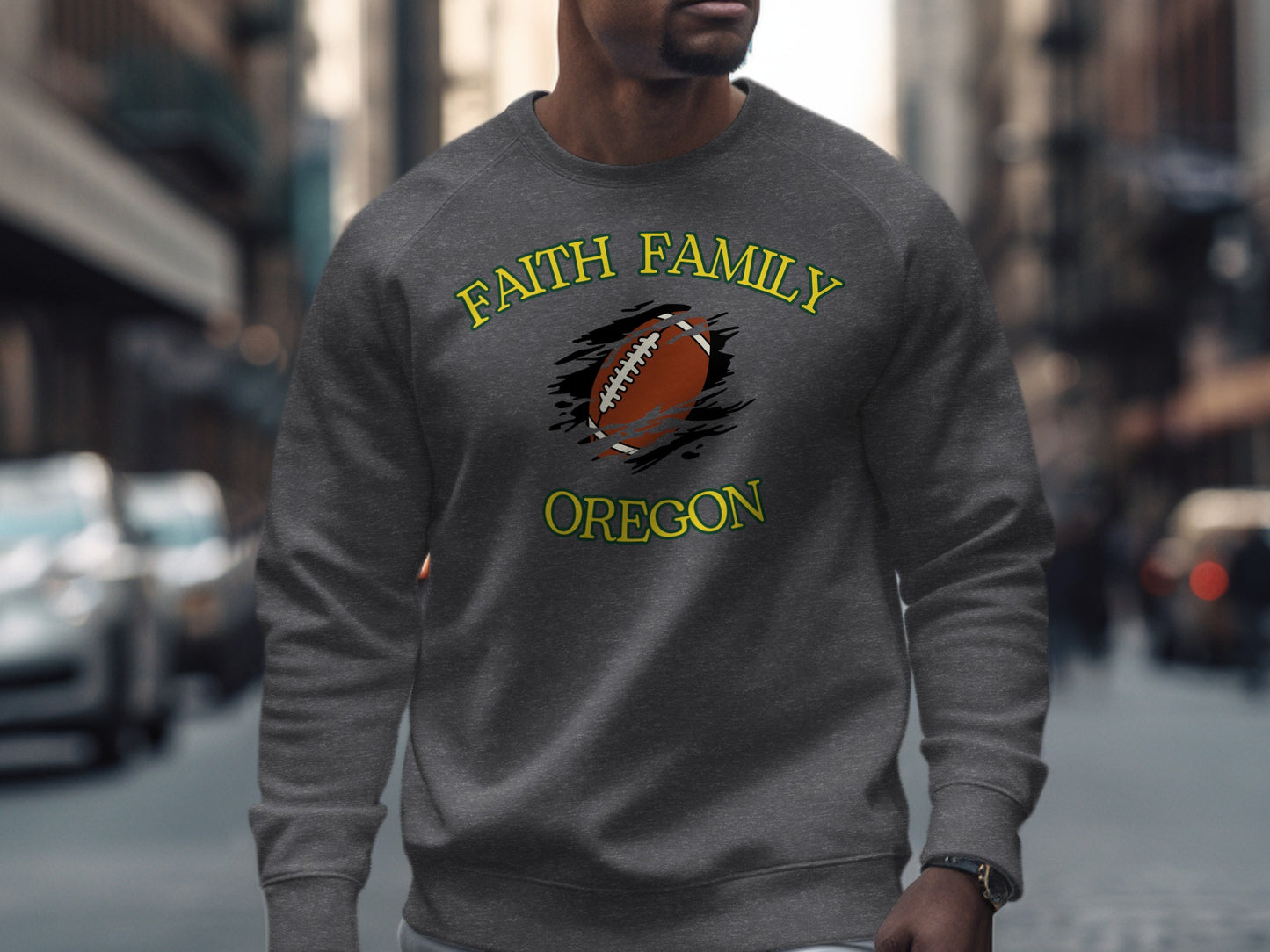 Faith Family Oregon Football Graphic Sweatshirt product