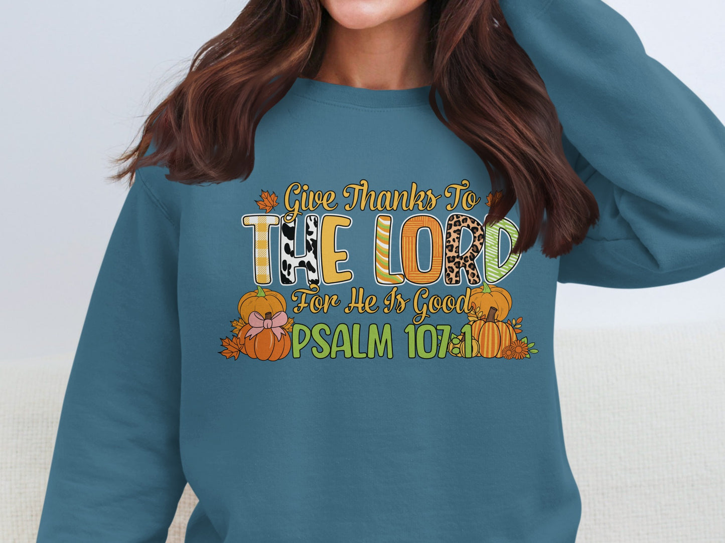 Give Thanks To The Lord Psalm 107 Floral Shirt