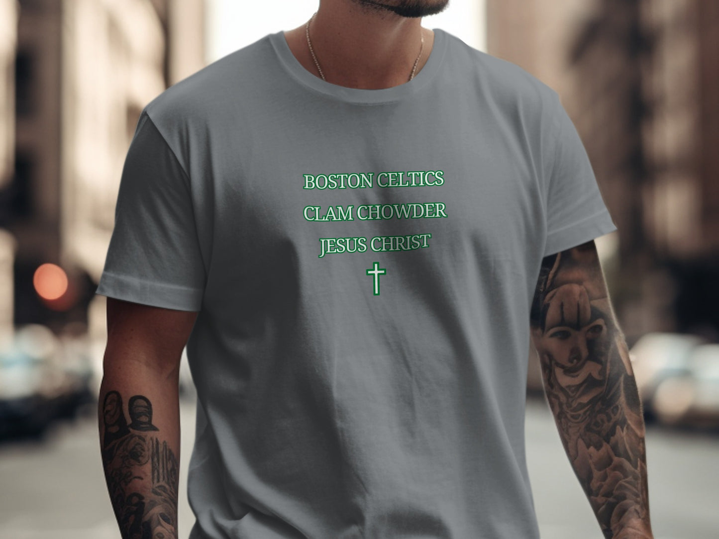 Boston Celtics Clam Chowder Jesus Christ T-Shirt