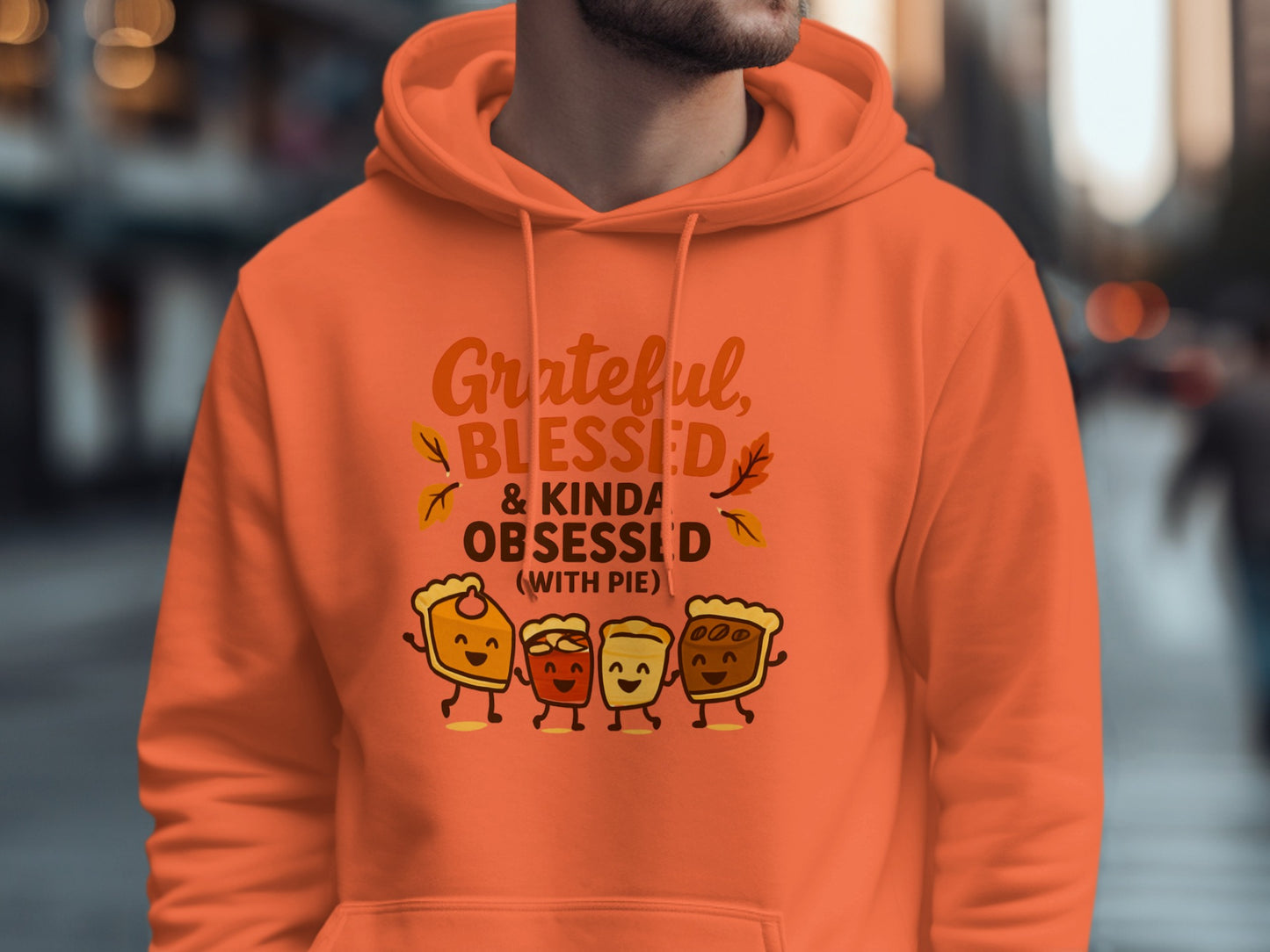 Grateful Blessed and Kinda Obsessed Fun Hoodie