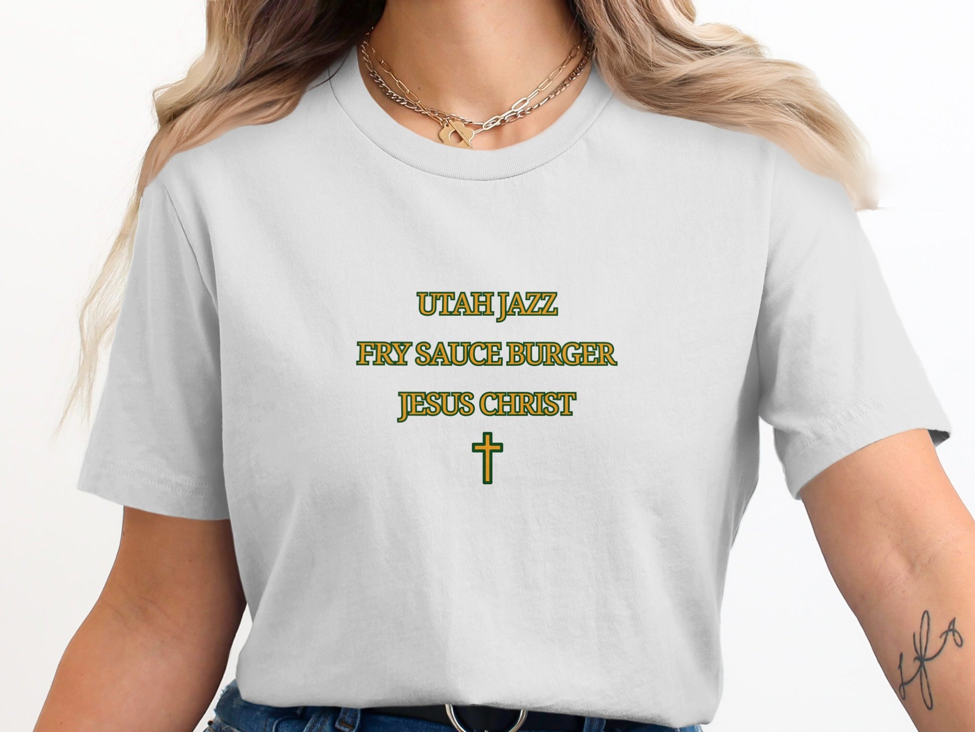 Utah Jazz Fry Sauce Burger Jesus Christ shirt