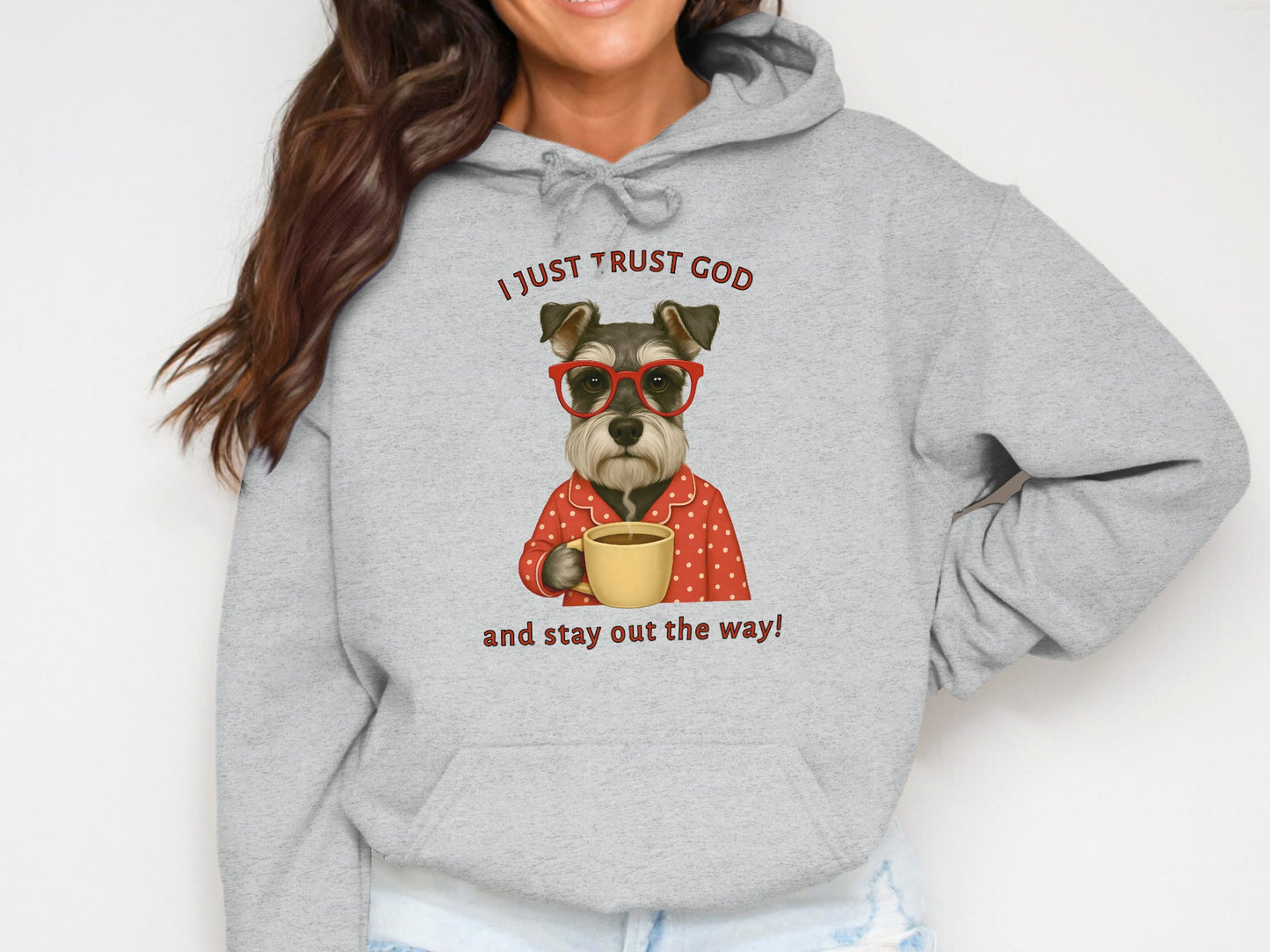 Cozy Hoodie with Cute Dog and Funny Quote Design
