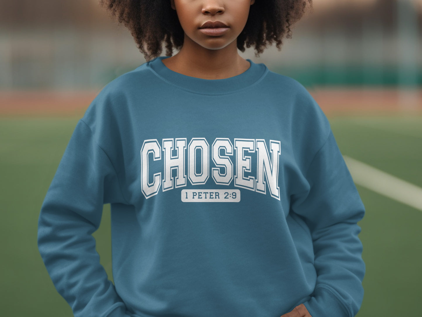 Chosen 1 Peter 2:9 Bible Verse Inspirational Sweatshirt