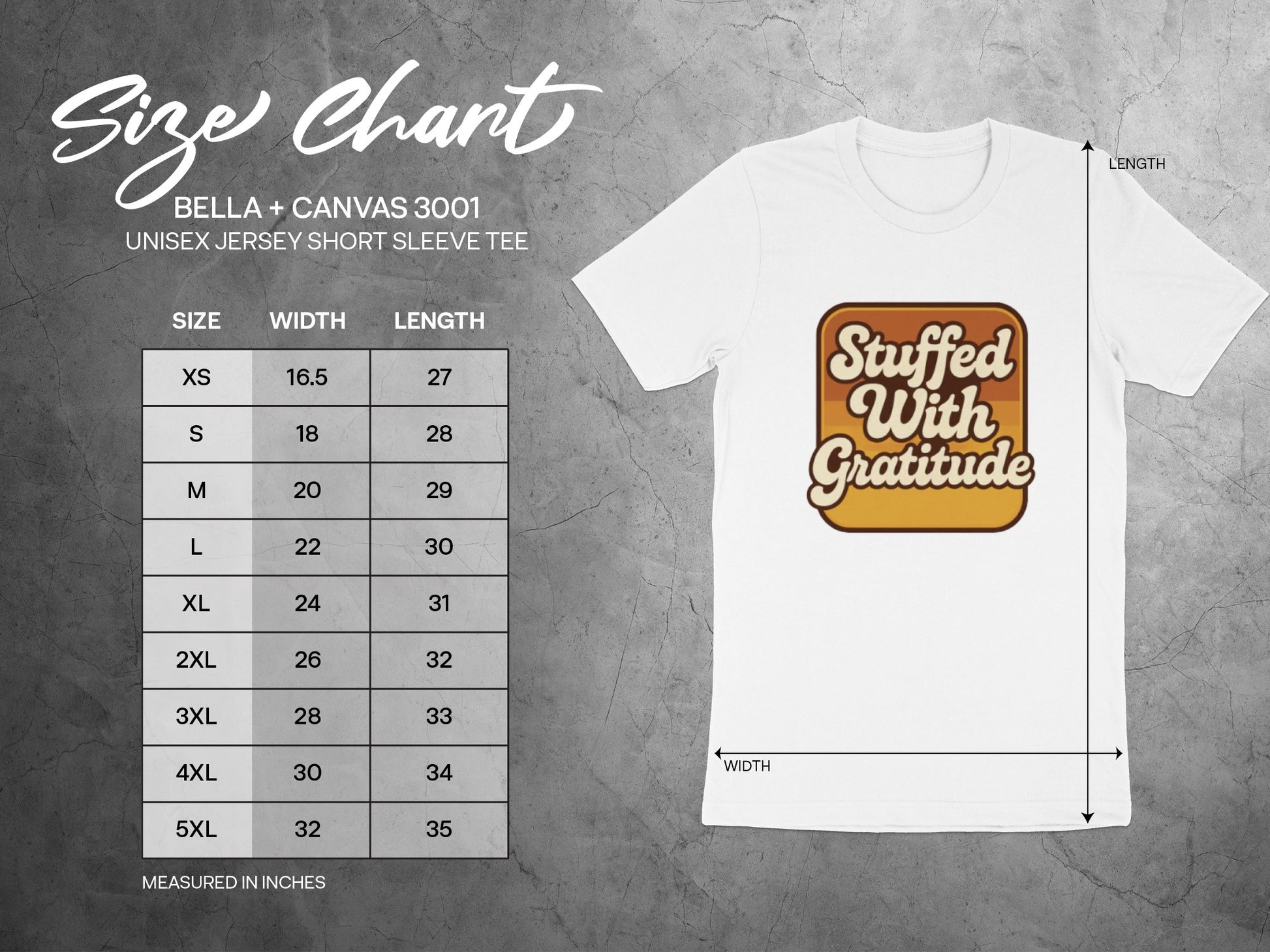 Stuffed With Gratitude Design Unisex Jersey Short Sleeve Tee