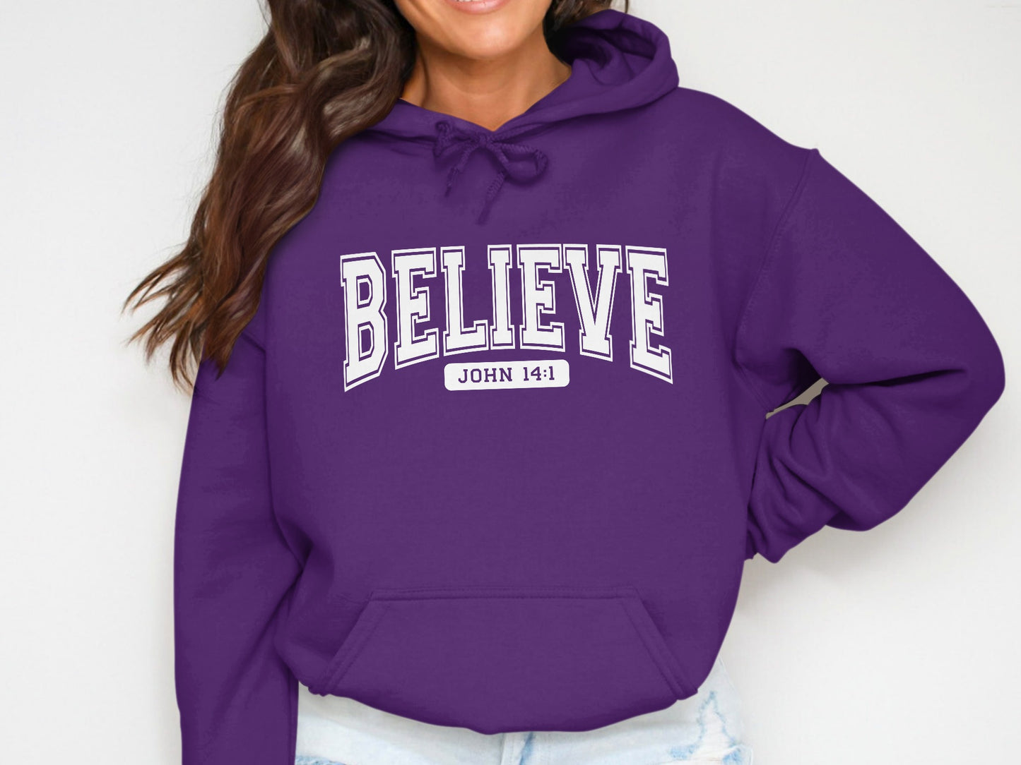 Believe John 14 1 Graphic Hoodie for Casual Wear