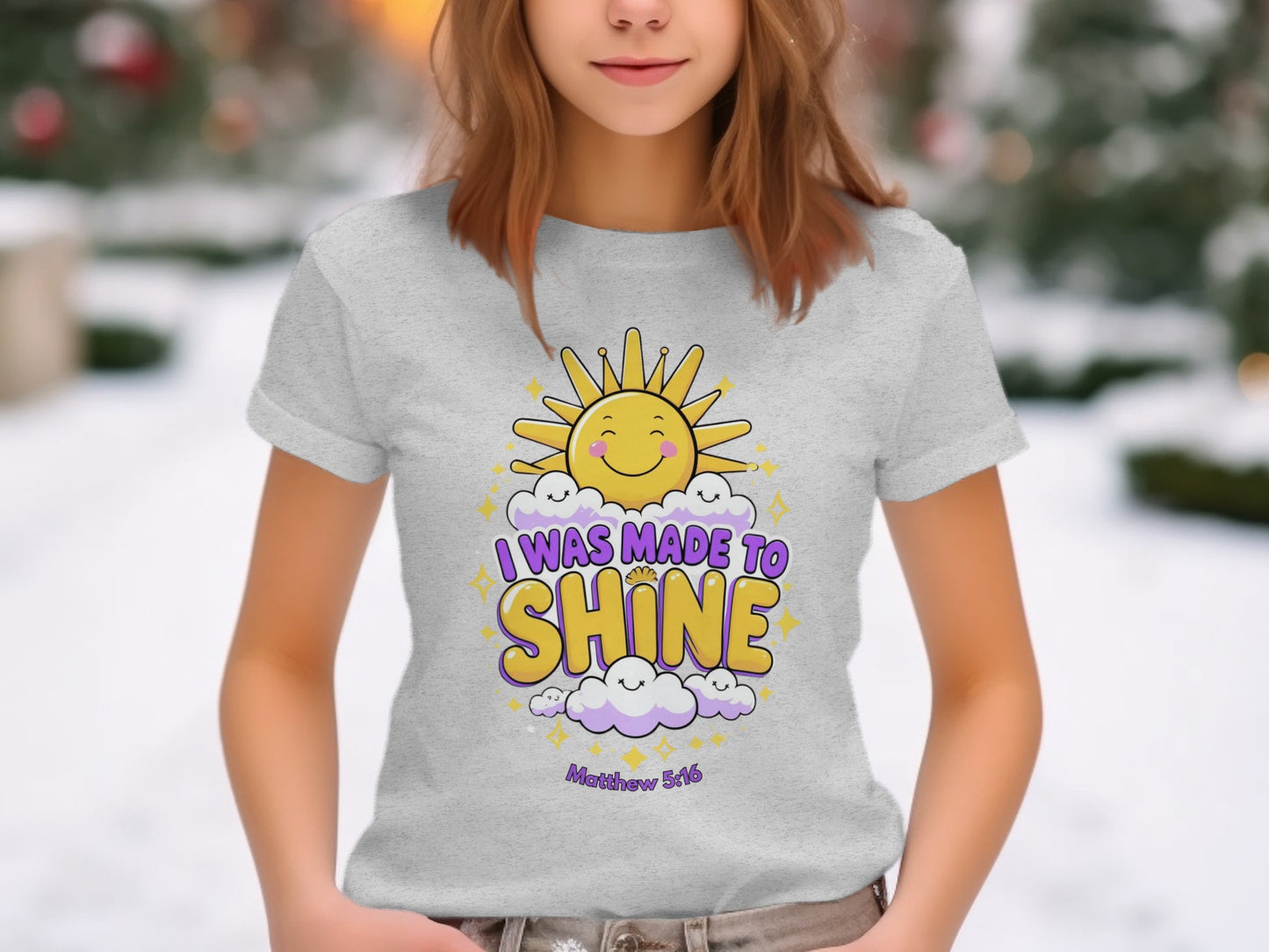 I Was Made To Shine Motivational Graphic Tee