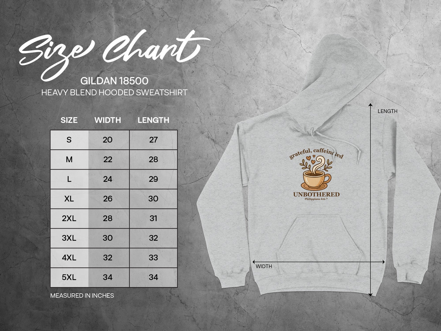 Grateful Thankful Unbothered Design Hooded Sweatshirt product type