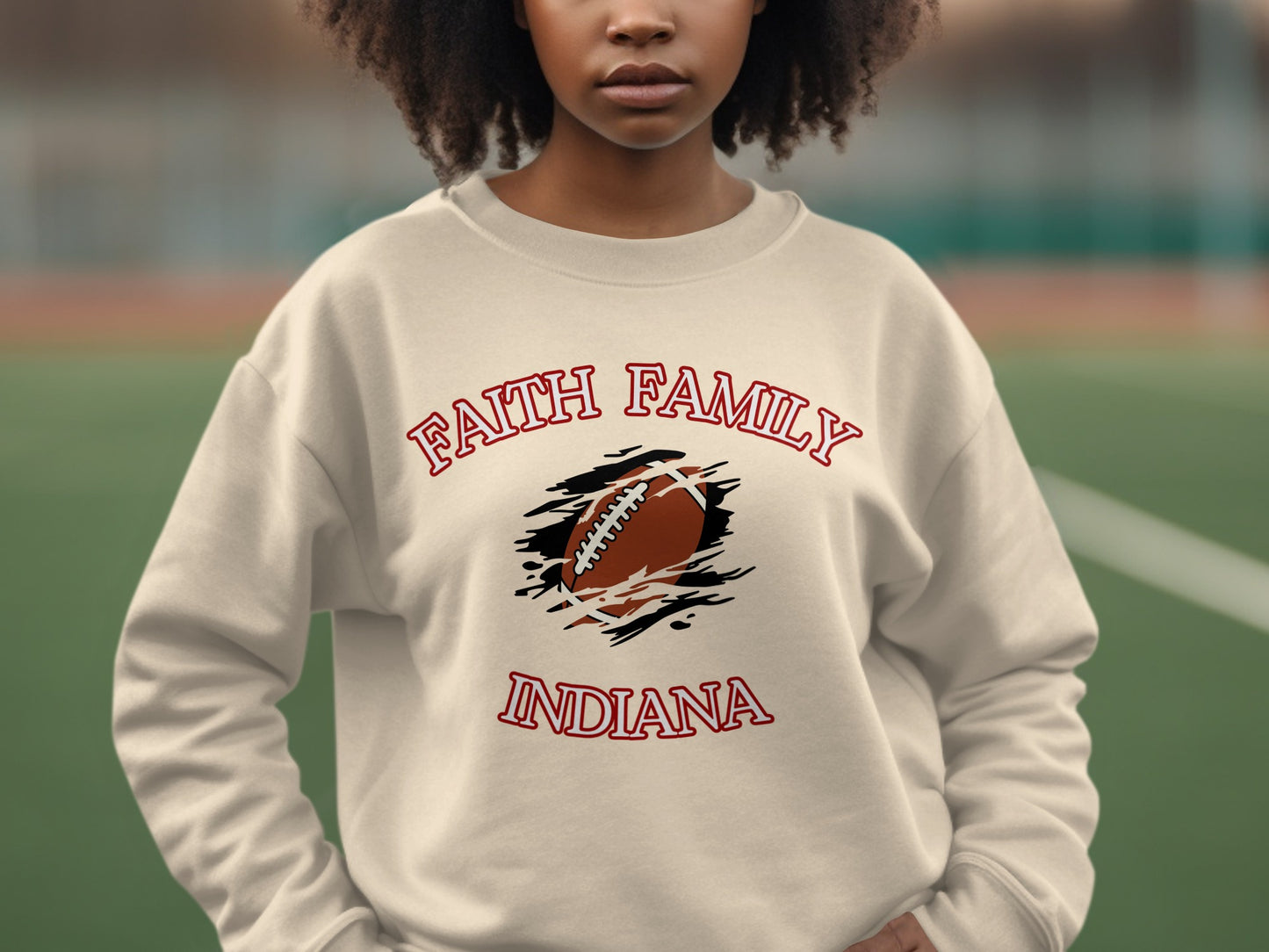 Faith Family Indiana Football Graphic Sweatshirt product type