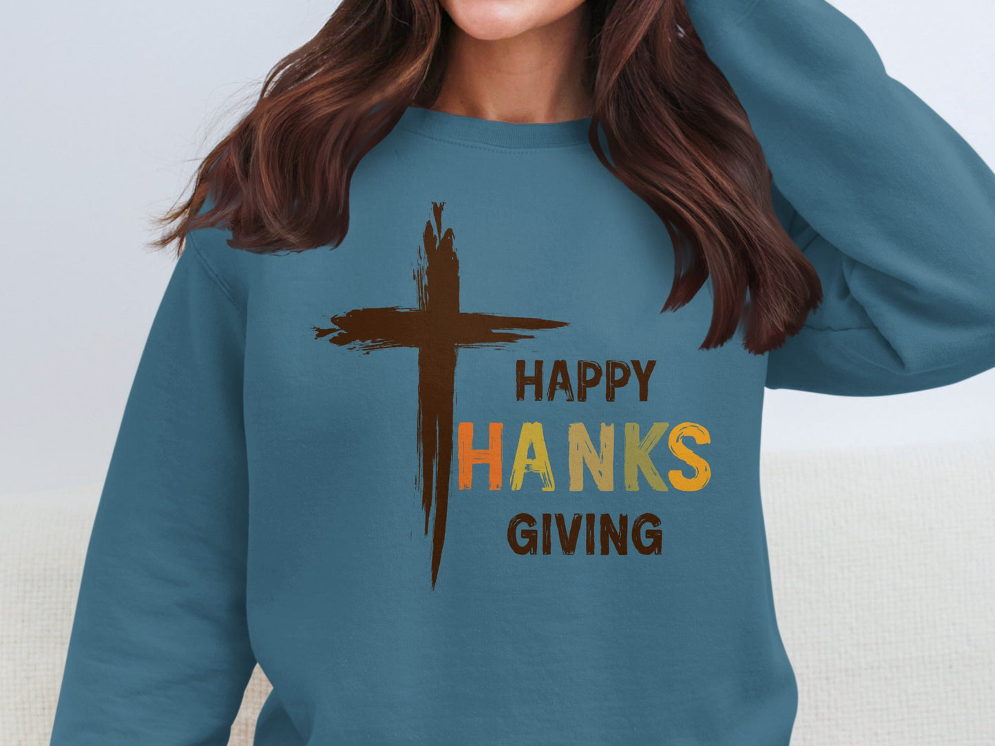 Happy Thanksgiving Sweatshirt Christian Apparel