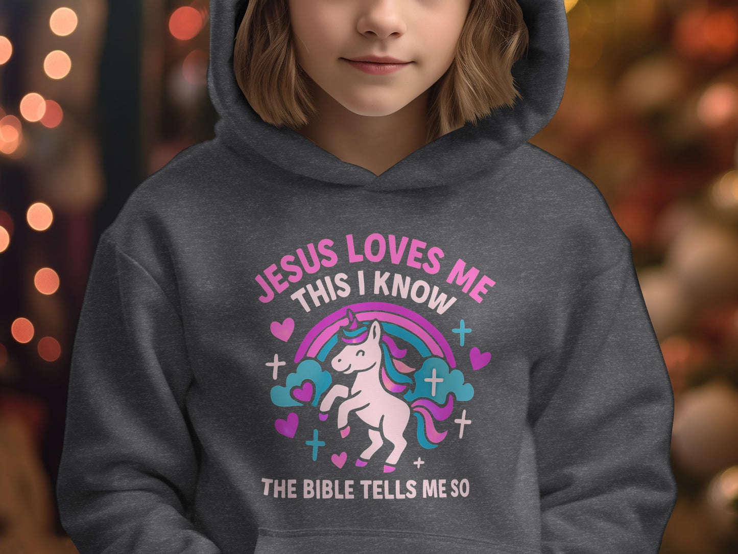 Jesus Loves Me Unicorn Hoodie Christian Apparel