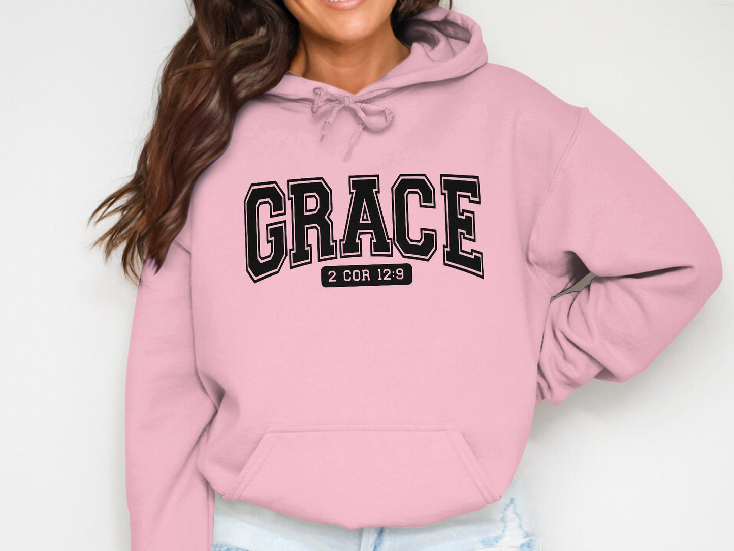GRACE 2 COR 12:9 Printed Hooded Sweatshirt product