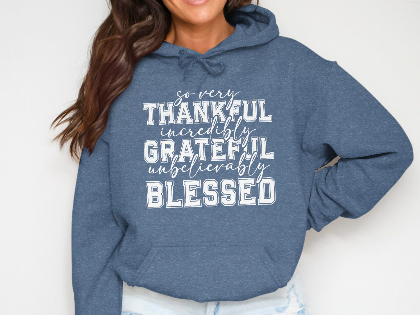 Thankful Grateful Blessed Hoodie for Comfort and Style