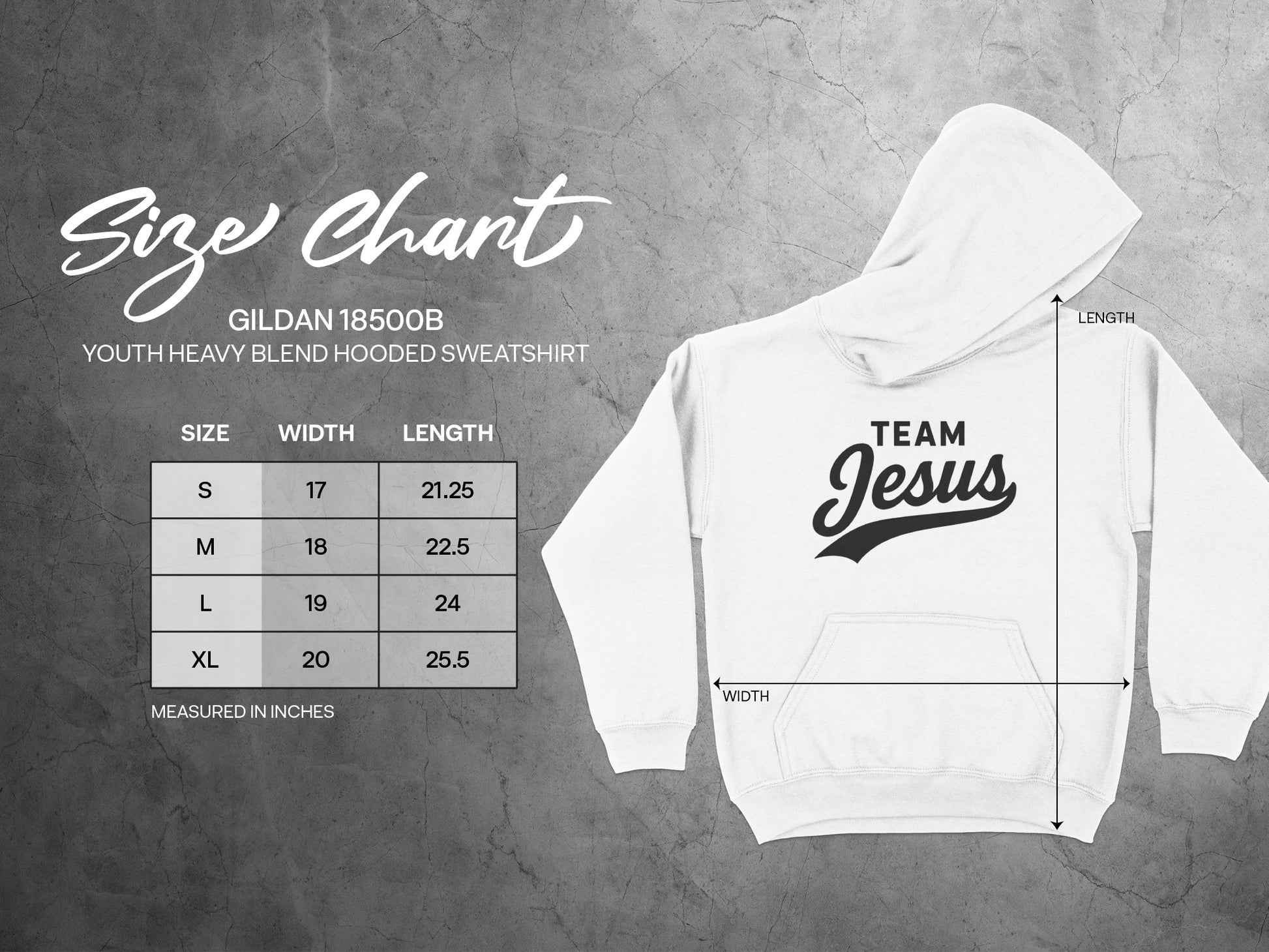 Team Jesus Youth Heavy Blend Hooded Sweatshirt