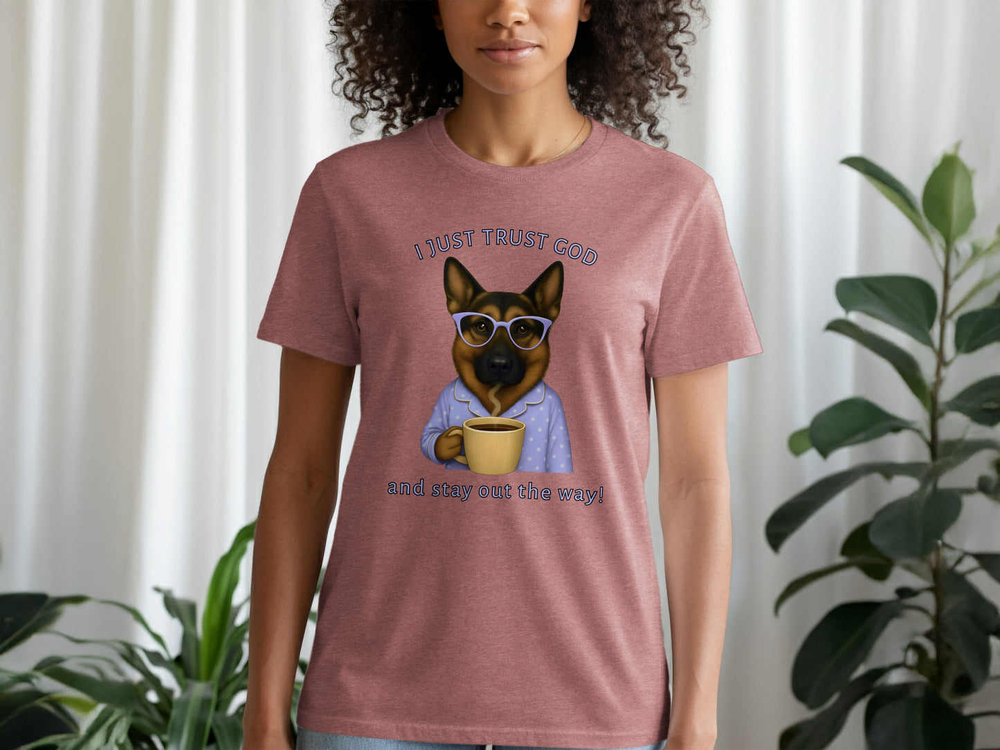 Trendy Graphic Tee with Inspirational Dog Print