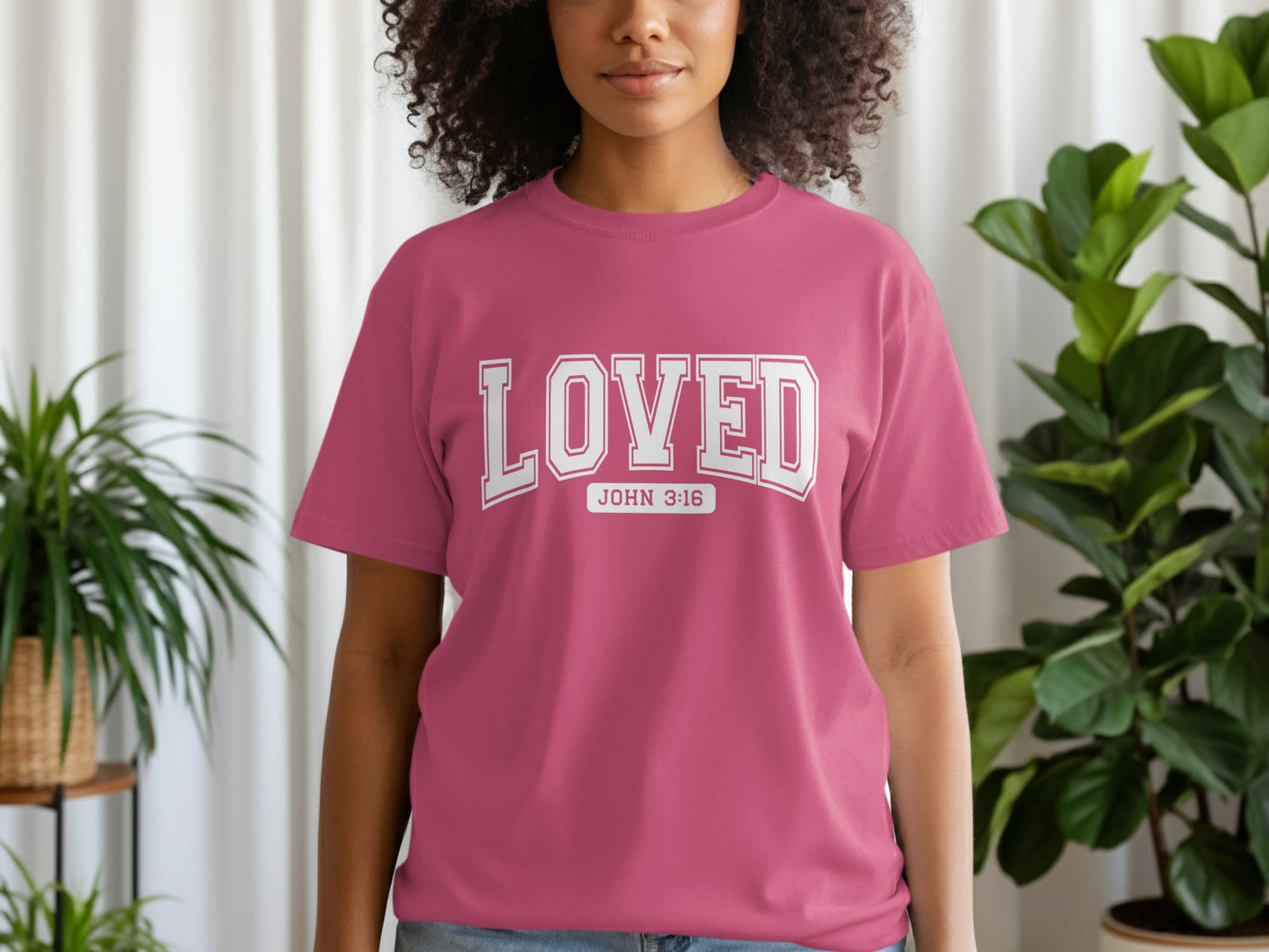 LOVED John 3:16 Inspirational Graphic Tee Product
