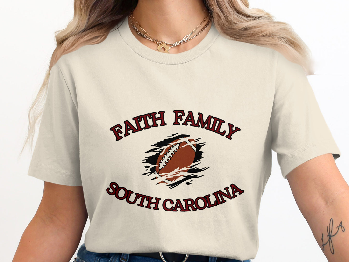 Faith Family South Carolina Football T-shirt