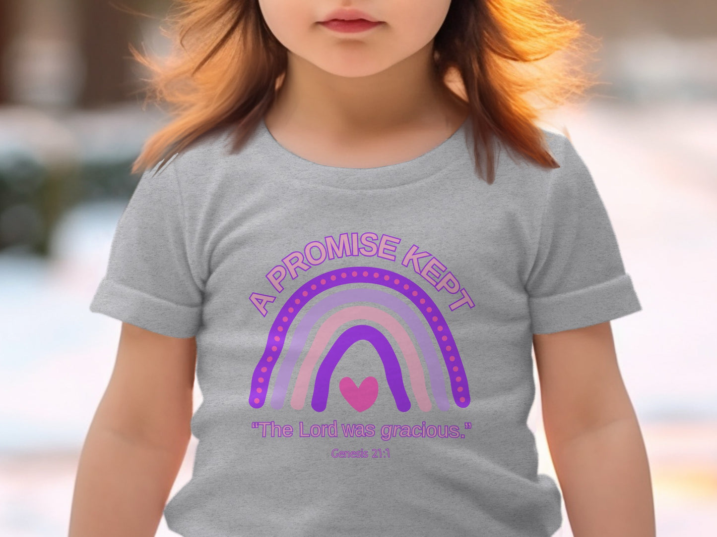 A Promise Kept Rainbow and Bible Verse Kids Shirt