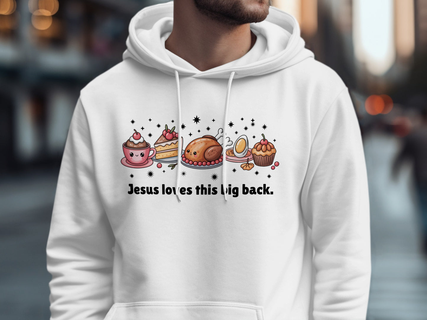 Jesus loves this pig back hoodie