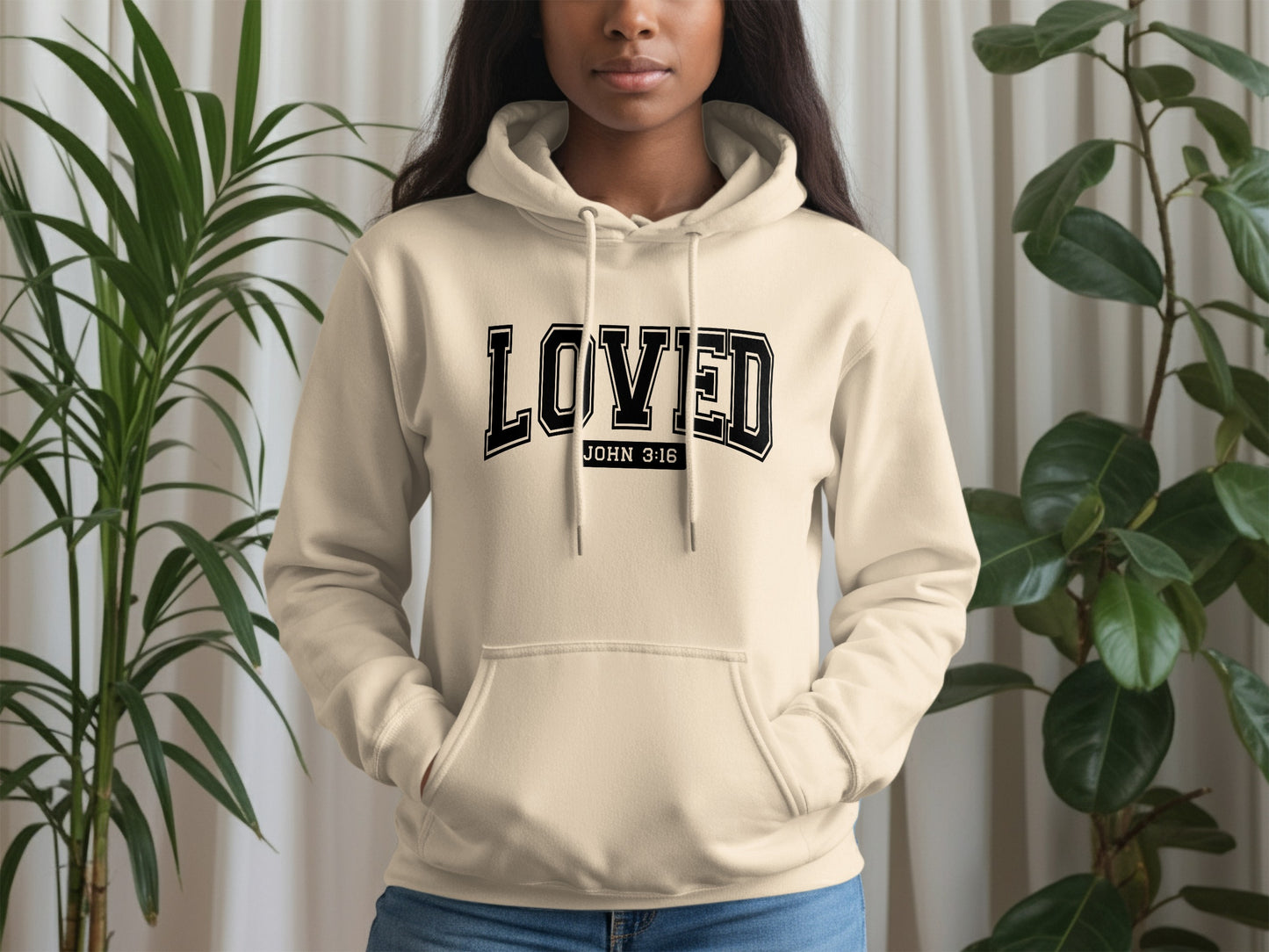 LOVED John 3:16 Hoodie Stylish Christian Apparel