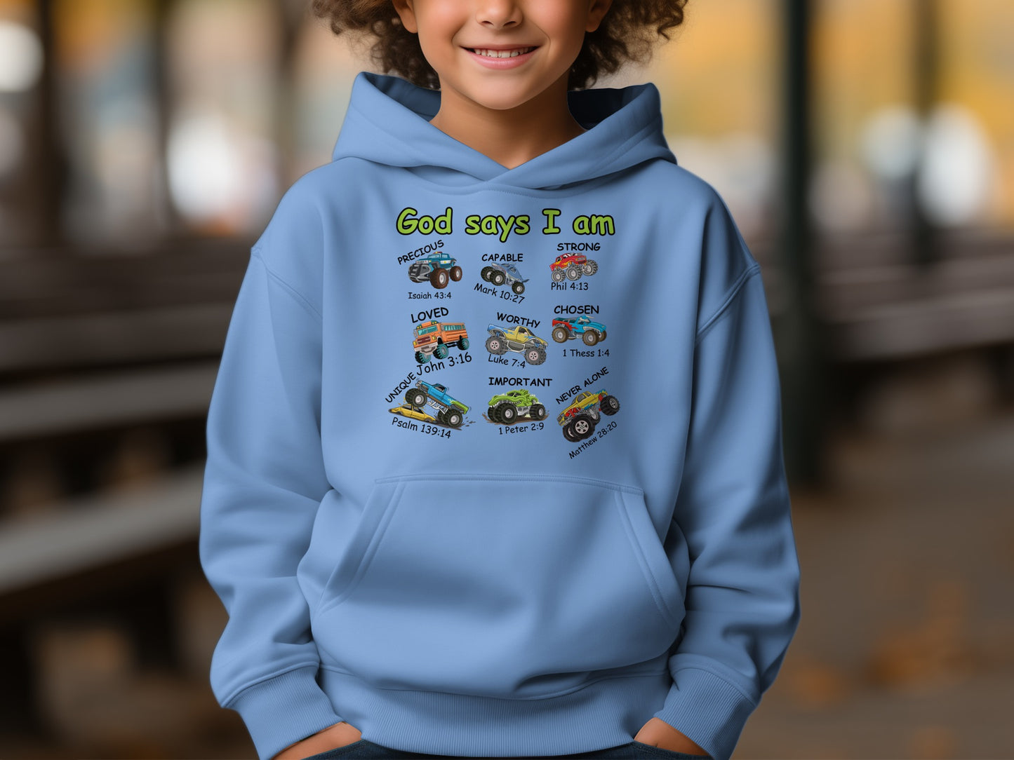 God Says I Am Religious Hoodie for Empowered Kids