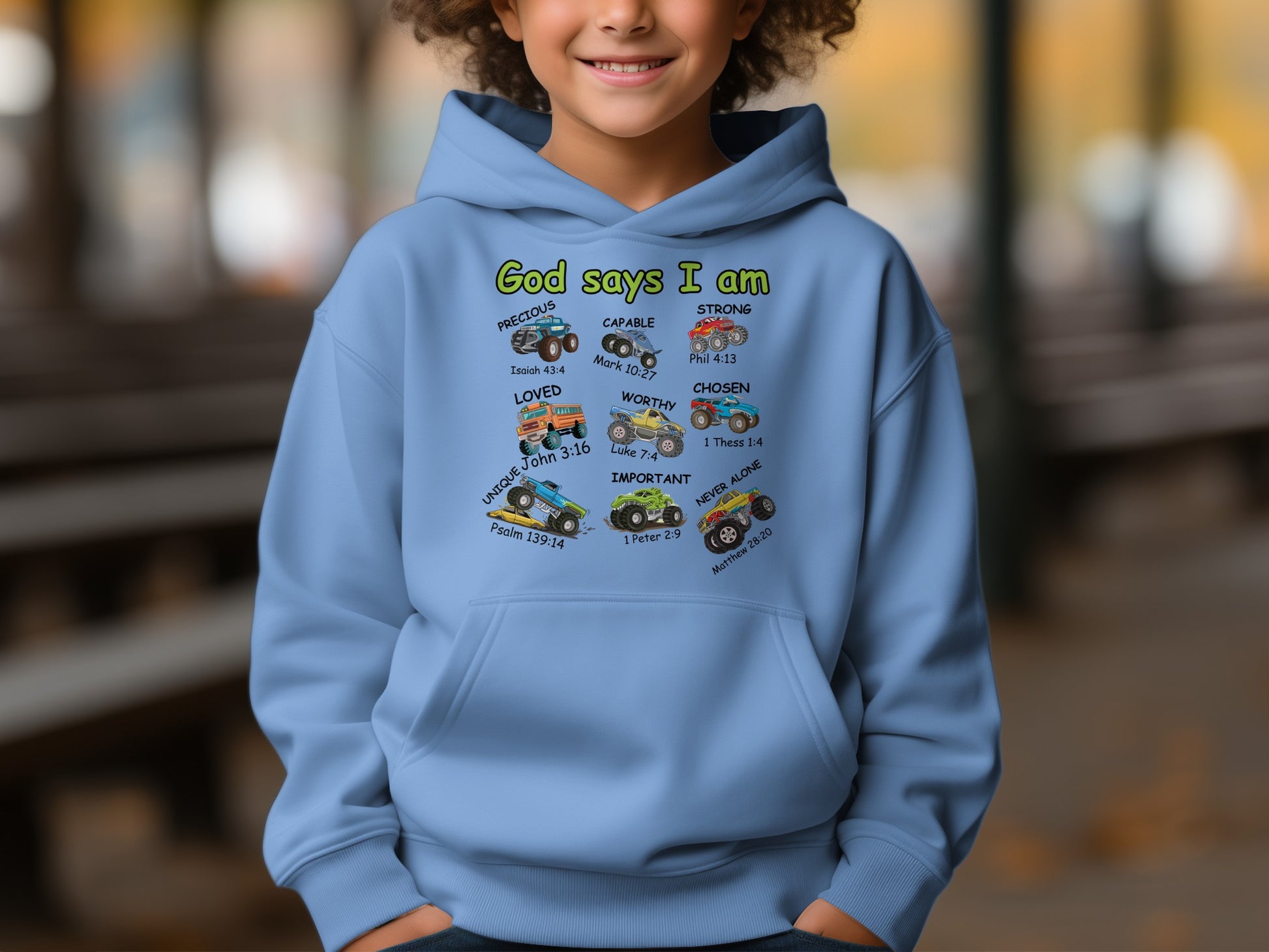God Says I Am Religious Hoodie for Empowered Kids