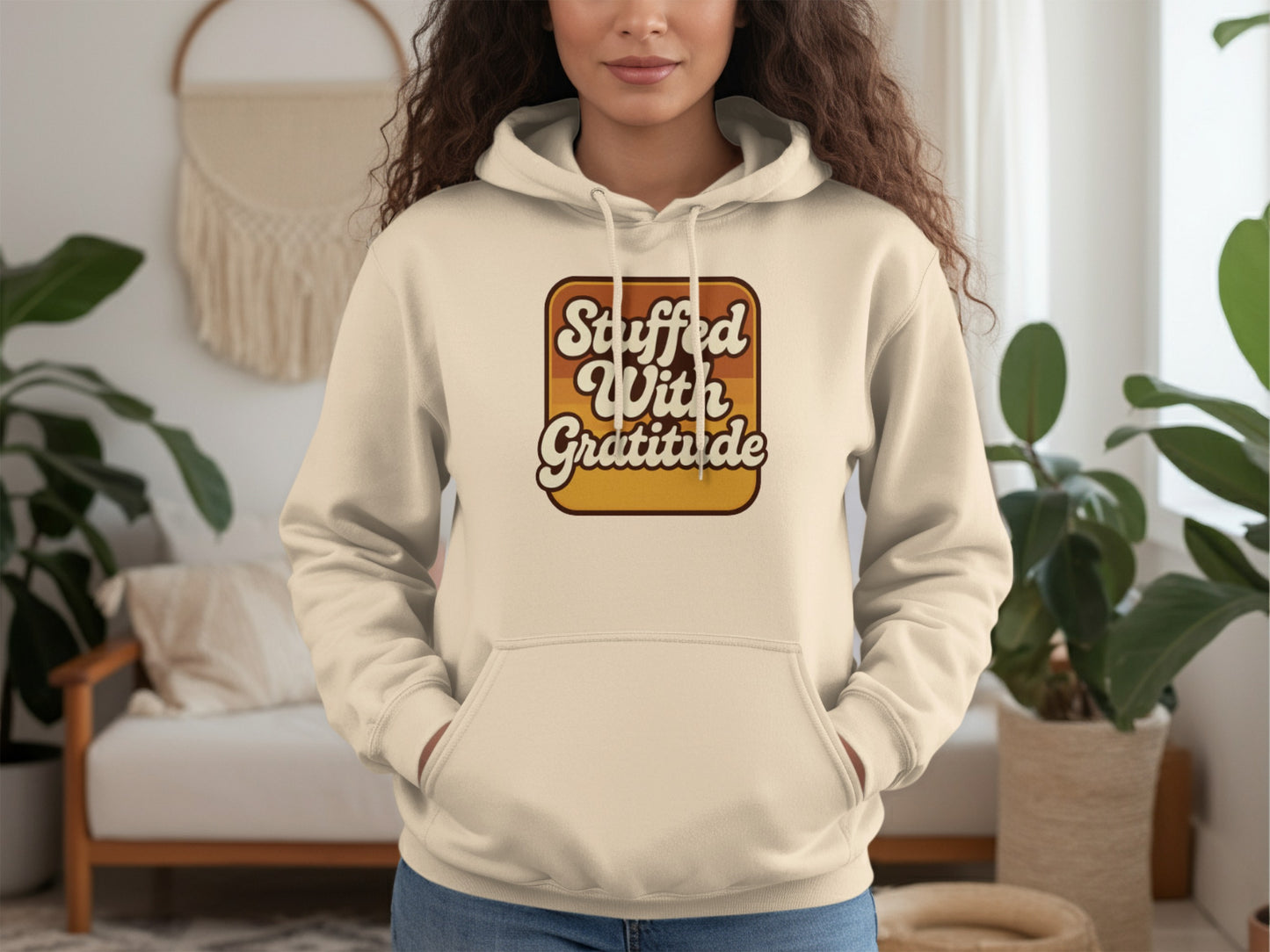 Stuffed With Gratitude Hoodie Inspirational Clothing