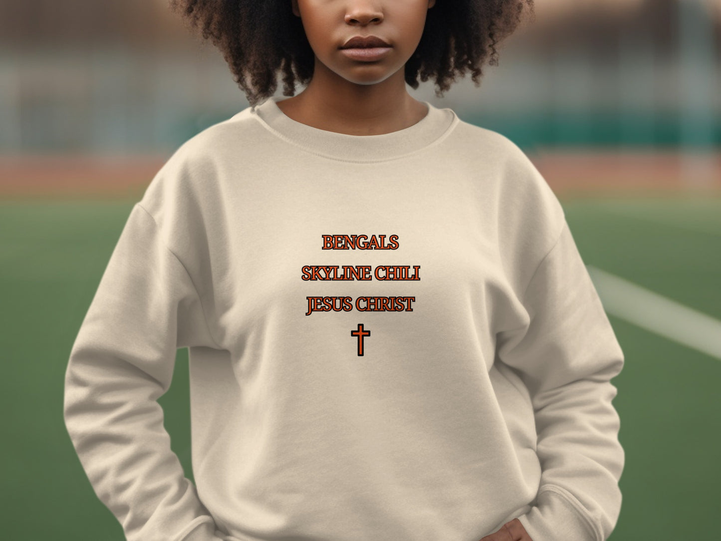 Bengals Skyline Chili Jesus Christ sweatshirt product