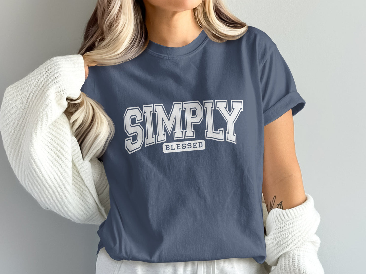 Simply Blessed Graphic Shirt Casual Fashion Product