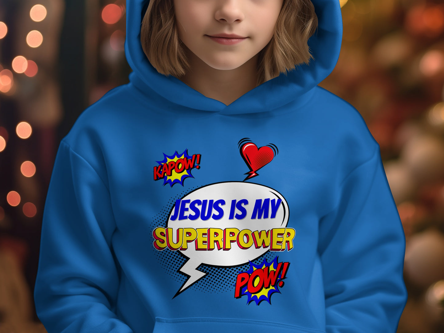Jesus Is My Superpower Hoodie for Kids