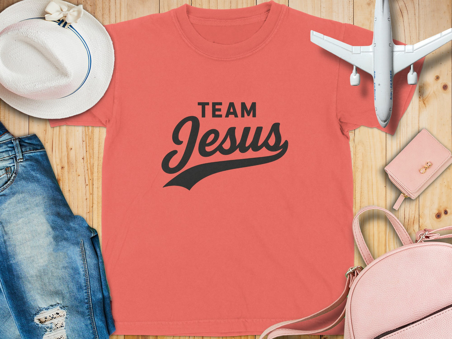 Team Jesus Graphic Tee Christian Faith Shirt