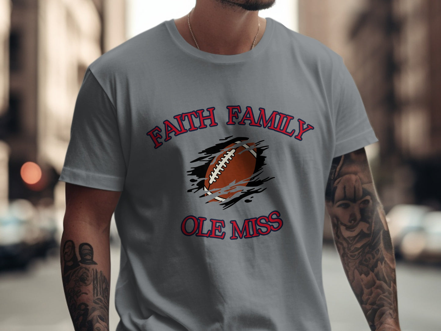 Faith Family Ole Miss Football Fan T-Shirt