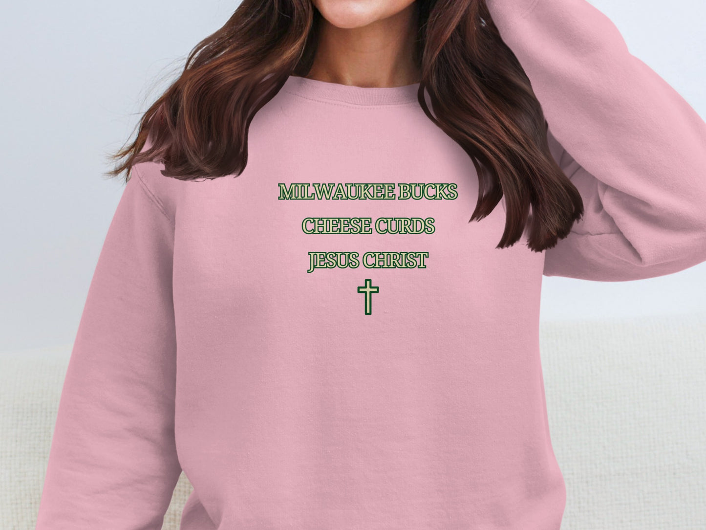 Milwaukee Bucks Cheese Curds Jesus Christ sweatshirt
