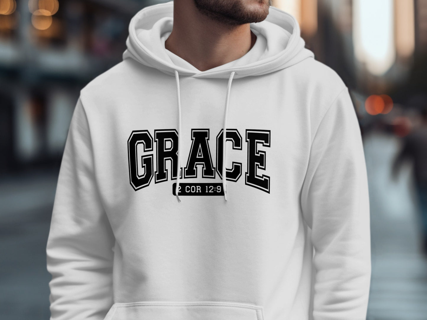 Grace 2 Cor 12:9 Hoodie Urban Streetwear Apparel
