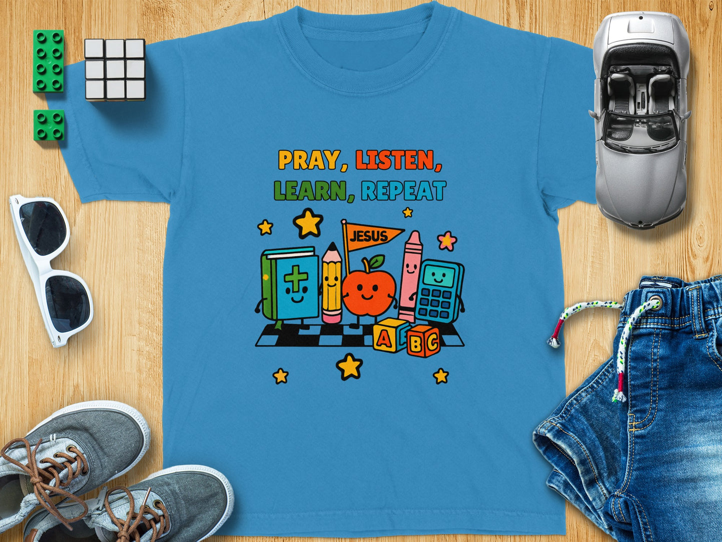 Pray Listen Learn Repeat Cute Children's Shirt