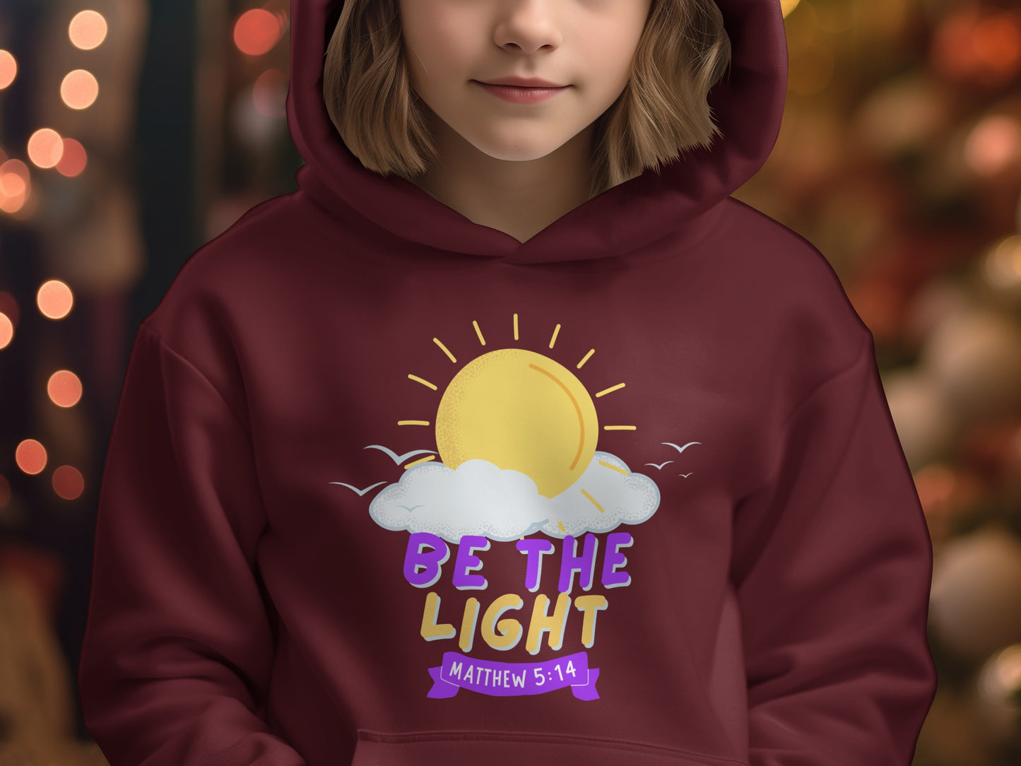 Be The Light Matthew 5:14 Inspirational Hoodie