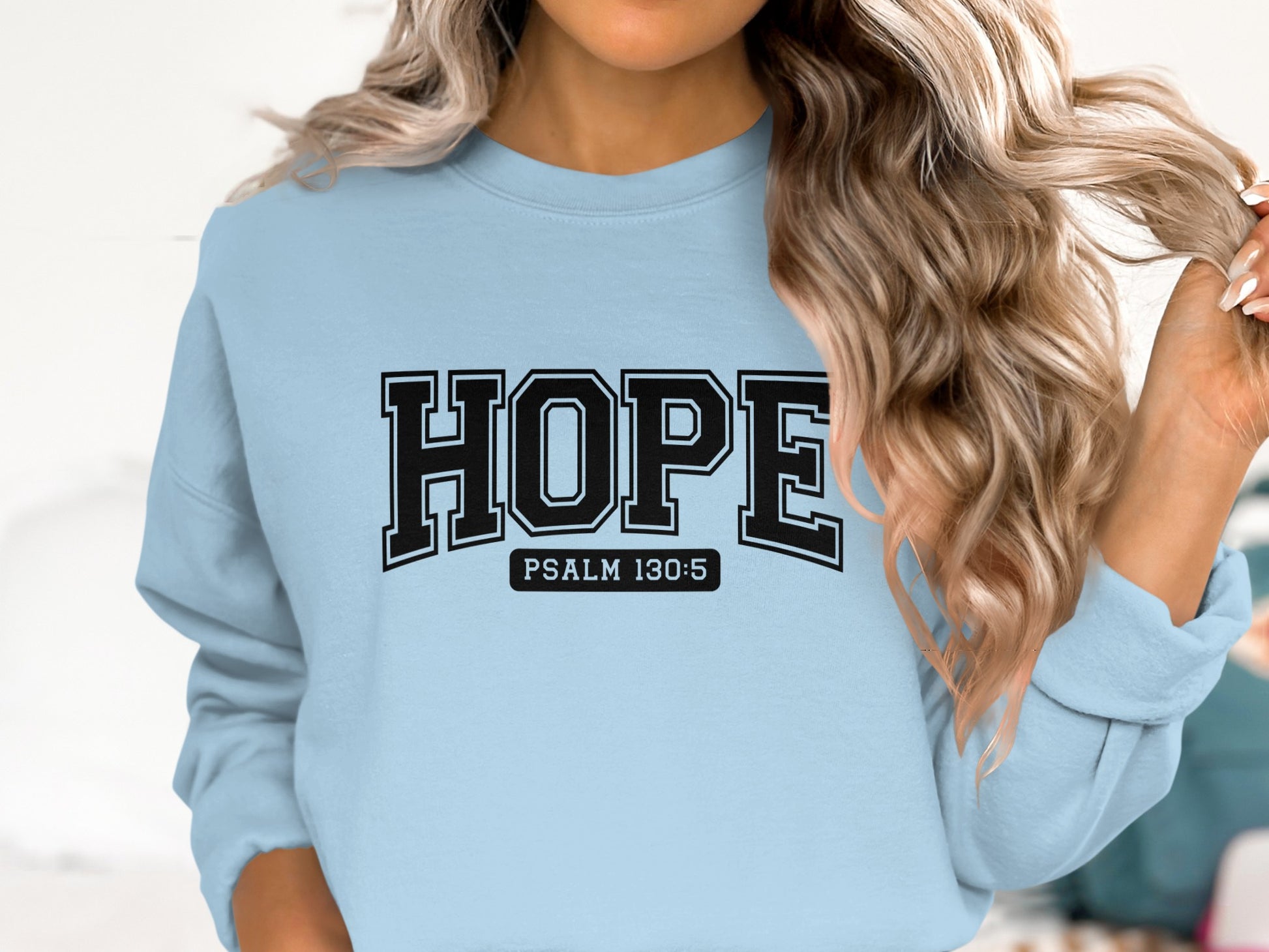 HOPE Psalm 130:5 Graphic Long-Sleeve T-Shirt