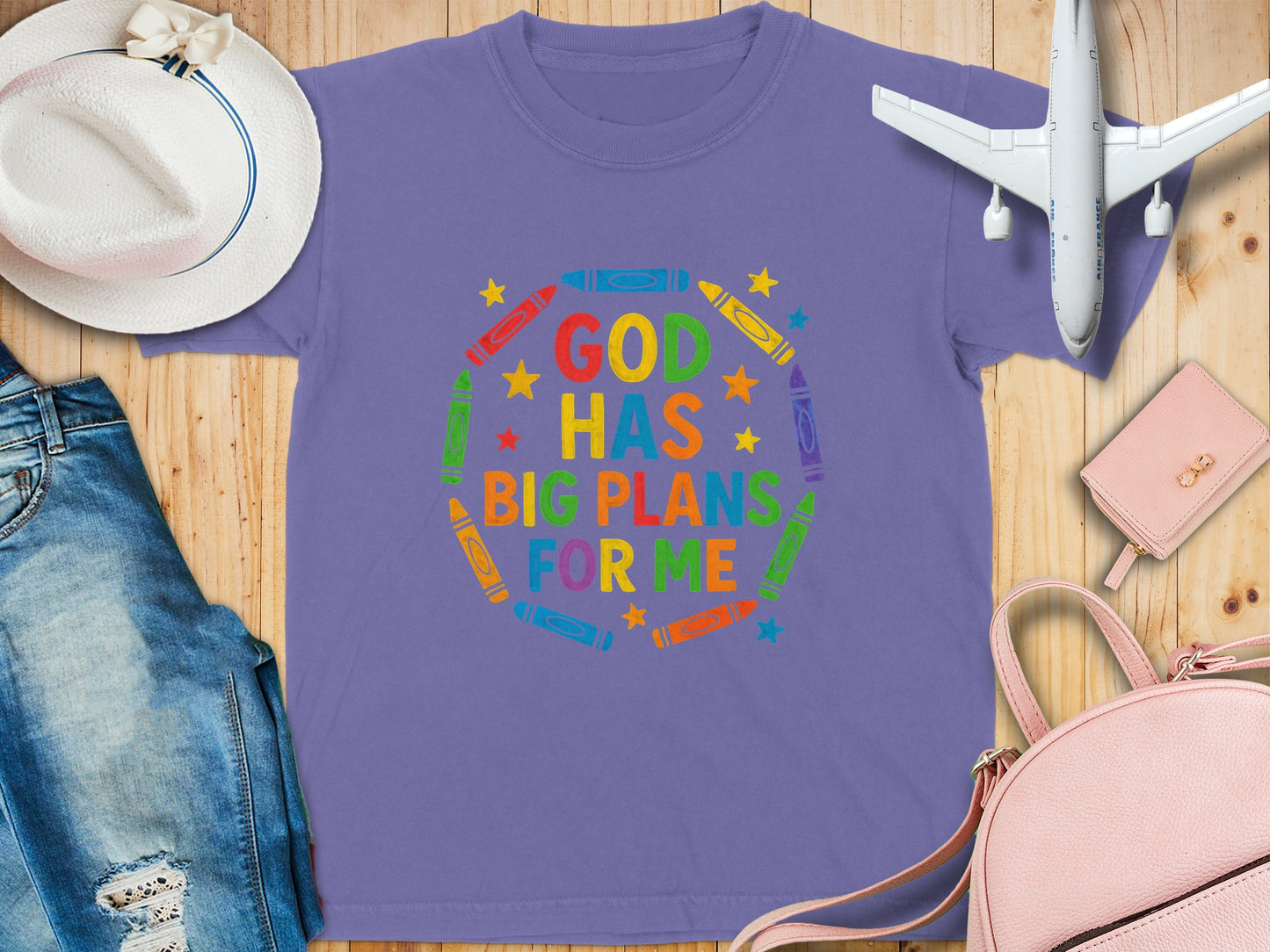 God Has Big Plans for Me Colorful T-Shirt