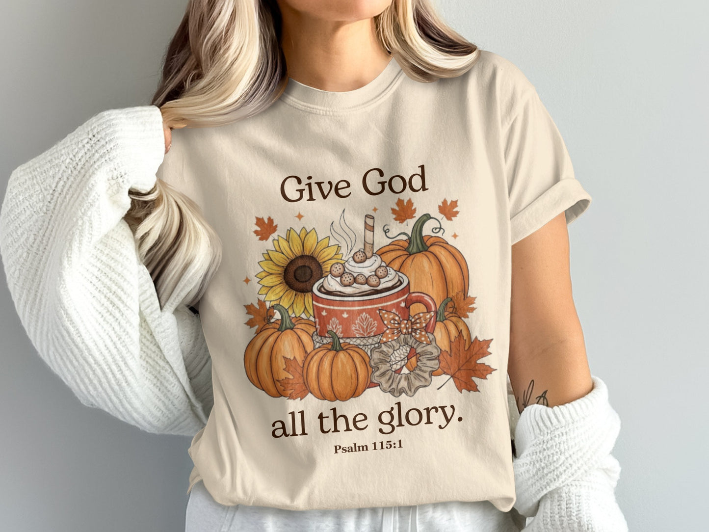 Give God All the Glory Fall Themed Shirt