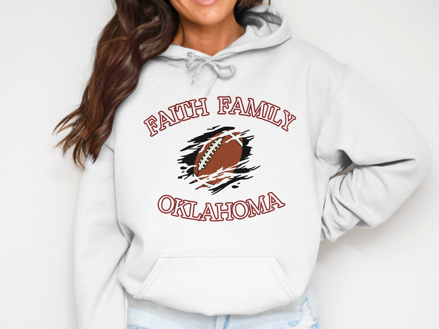 Faith Family Oklahoma Football Hoodie product type