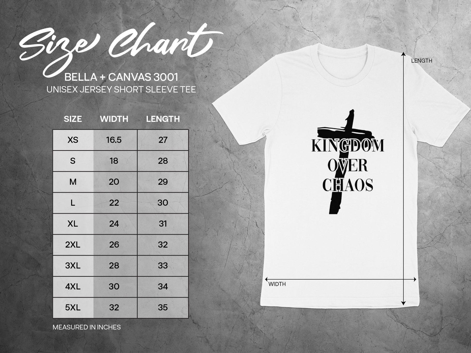 Kingdom Over Chaos Statement Shirt Graphic Tee